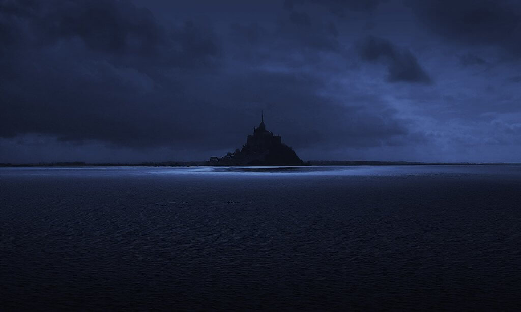 Mont Saint Michel de nuit marche randonnée trek